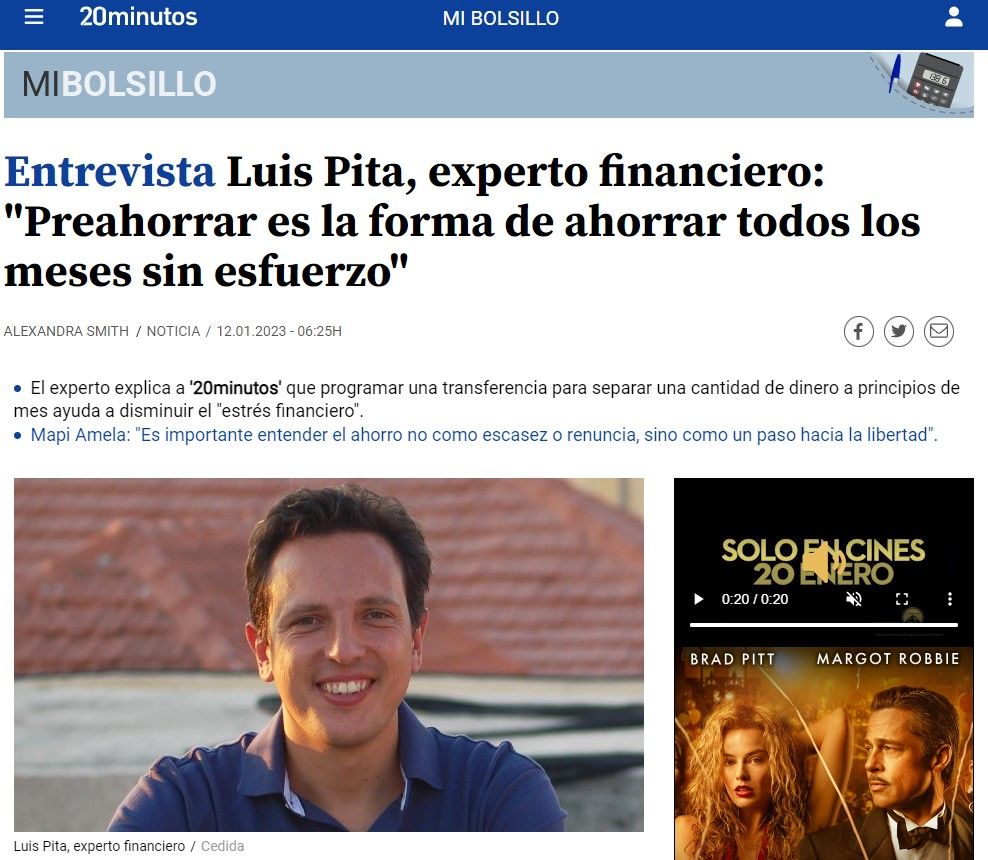 Entrevista en 20Minutos Luis Pita